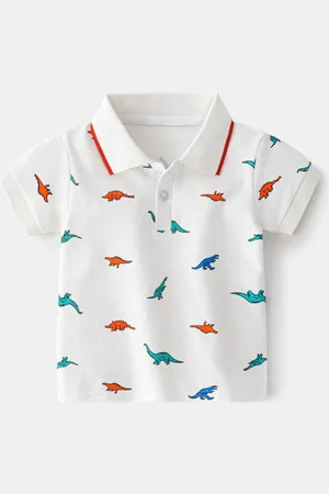 Stylecast Boys Printed Polo Collar Pure Cotton T-shirt