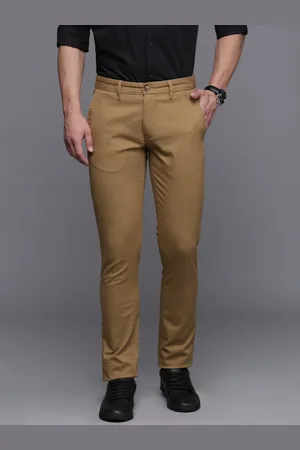 Louis Philippe Men Printed Super Slim Fit Trousers