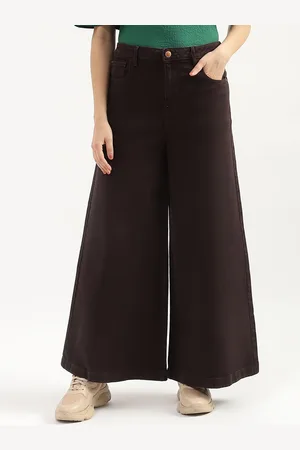 Benetton Women Flared High-Rise Parallel Trouser