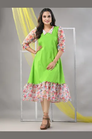 Charukriti Shirt Collar Cotton A-Line Midi Dress