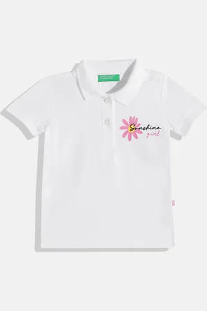 Benetton Girls Polo Collar T-shirt