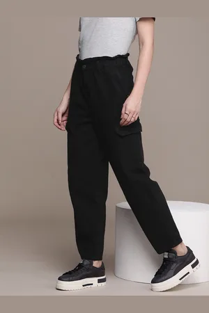 Moda Rapido Women Carrot Fit Pure Cotton Cargo Jeans
