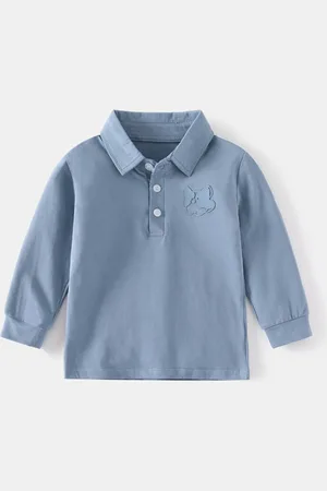 Stylecast Boys Blue Polo Collar Long Sleeves T-shirt