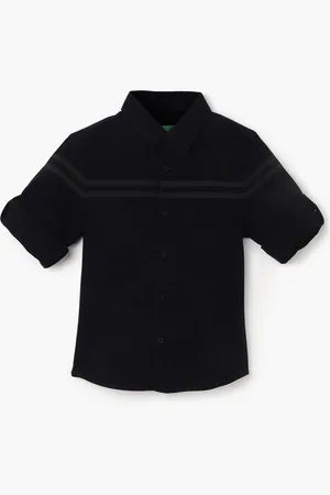 Benetton Boys Opaque Cotton Casual Shirt