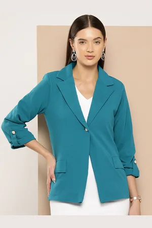 Chemistry Notched Lapel Collar Single Breasted Regular Fit Blazer