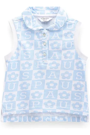 Ralph Lauren Girls Brand Logo Printed Sleeveless Pure Cotton T-shirt