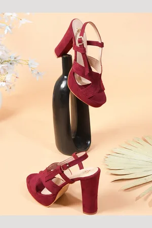 THE WHITE POLE Open Toe Platform Heels