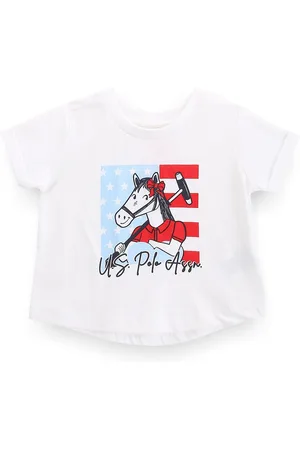 Ralph Lauren Girls Graphic Printed Pure Cotton T-shirt