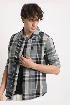 The Bear House Men Checked Regular Fit Cotton Shacket