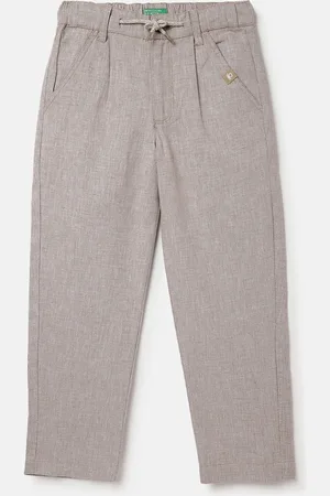 Benetton Boys Mid-Rise Pleated Trouser