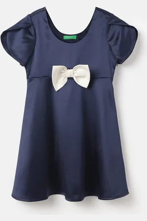 Benetton Girls Bow A-Line Dress