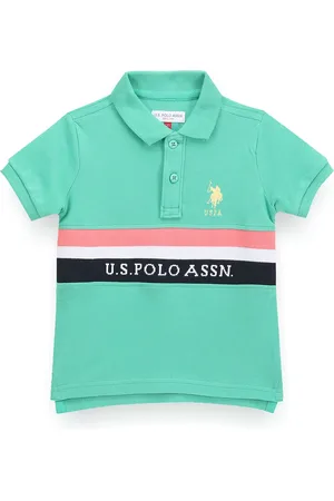 Ralph Lauren Boys Striped Polo Collar T-shirt
