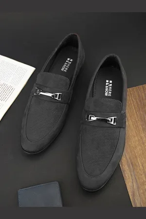 HERE&NOW Men Buckle Detailed Formal Loafers