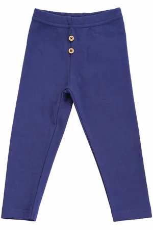 BodyCare Girls Blue Solid Cotton Track Pants