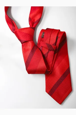 Louis Philippe Men Striped Broad Tie