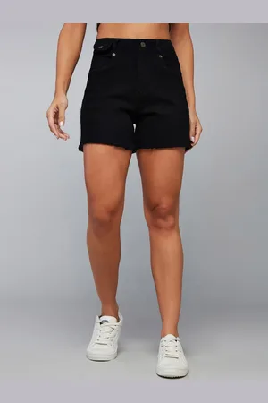 Miss Chase Women High-Rise Denim Denim Shorts