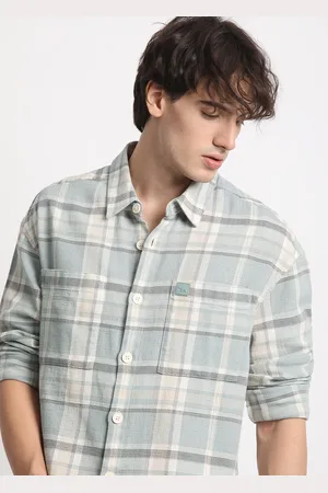 The Bear House Men Checked Relaxed Fit Shacket