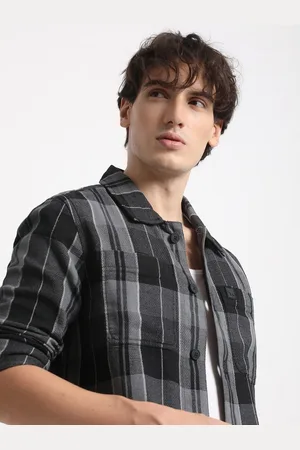 The Bear House Men Checked Regular Fit Cotton Shacket