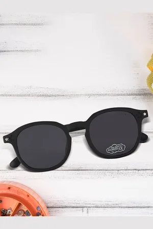Kool Kids Round Sunglasses with Polarised and UV Protected Lens-KKSP 6-114 BK