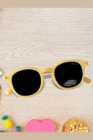 Kool Kids Round Sunglasses with Polarised and UV Protected Lens-KKSP 6-114 YL