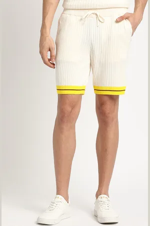 The Bear House Men Self Designed Regular Fit Pure Cotton Shorts