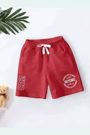 CODEZ Boys Outdoor Mid-Rise Cotton Sports Shorts