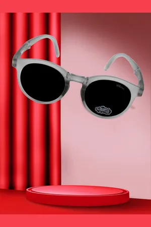 Kool Kids Round Sunglasses with Polarised and UV Protected Lens-KKSP 9-078 GRY