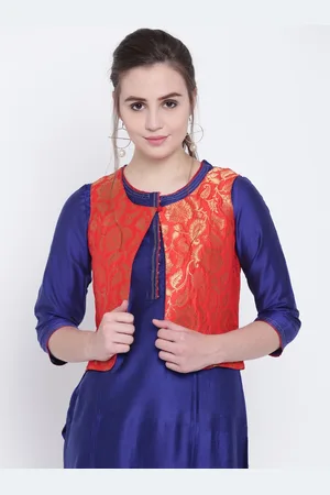 Rangriti Women Assorted Self Design Ethnic Jacket