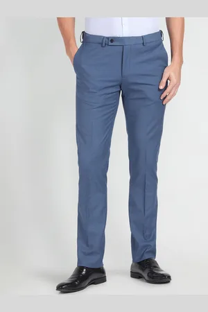 Arrow Men Mid-Rise Chinos Heathered Autoflex Dobby Trousers