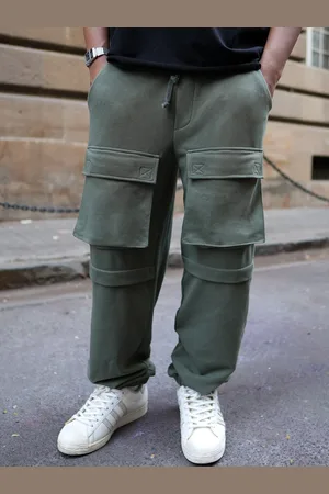 Powerlook Men Mid-Rise Cargo Track Pants