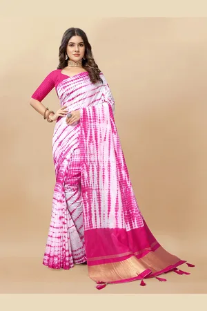 Kalini Tie and Dye Pure Cotton Jamdani Saree