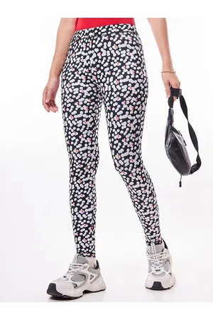 Bewakoof Printed Slim-Fit Ankle Length Gym Tights