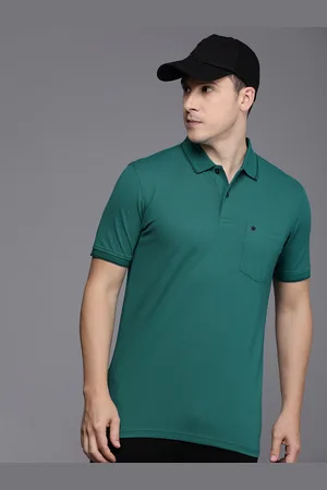Louis Philippe Men Solid Polo Collar T-shirt