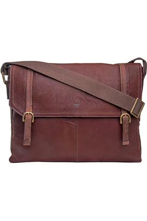 Hidesign Men Brown Solid Leather Messenger Bag