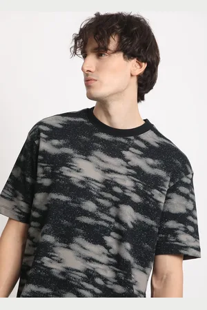 The Bear House Abstract Printed Round Neck Oversized Cotton T-shirt