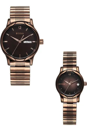 Titan Unisex Set Of 2 Analogue Couple Watch 15802490QM01P
