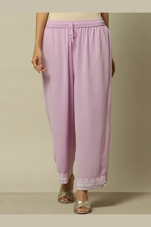 Rangriti Women Relaxed Straight Leg Mid-Rise Straight Fit Trousers