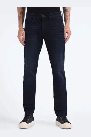 Flying Machine Men Straight Fit Clean Look Light Fade Stretchable Jeans
