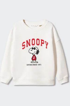 MANGO Girls Cotton Snoopy Printed Sweatshirt