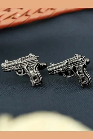 PELUCHE Men Grey Quirky Cufflink