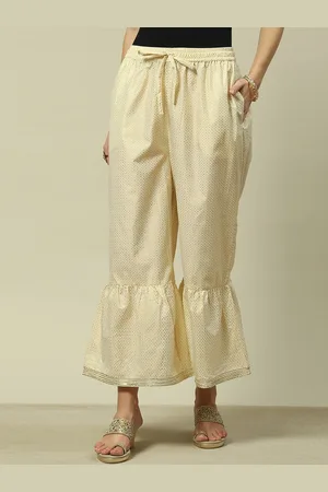 Rangriti Women Mid Rise Regular Fit Relaxed Parallel Trouser