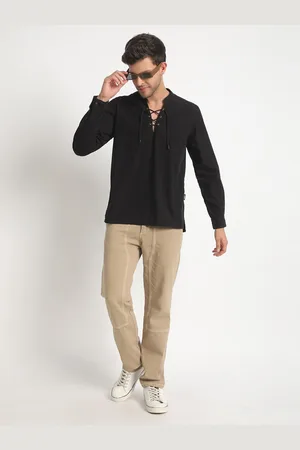 Roadster The Lifestyle Co Pure Cotton Slim-Fit Casual Kurta