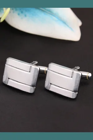 KOVOVE Silver-Toned Quote Cufflinks