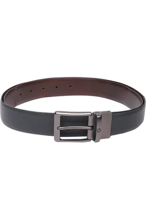 Louis Philippe Men Textured Reversible Leather Belt