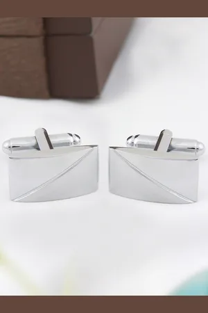 KOVOVE Silver-Toned The Frisky Stone Cufflink