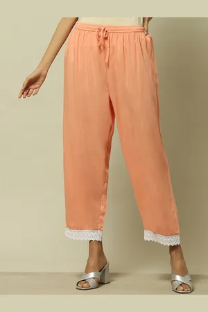 Rangriti Women Relaxed Straight Leg Straight Fit Pleated Parallel Trousers