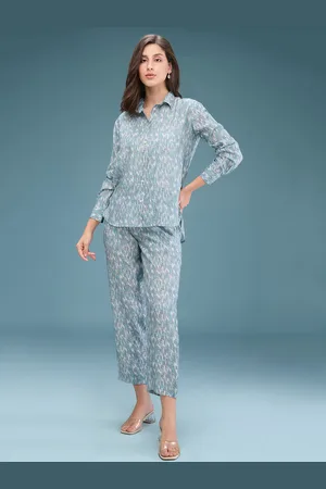 DressBerry Printed Shirt With Trousers Co-Ords