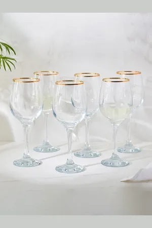 Home Centre Kin Transparent 6-Pieces Wine Glass 425 ml