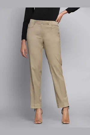 PowerSutra Women Relaxed Regular Fit Mid-Rise Chinos Trousers