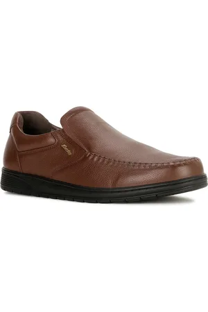 Bata Men Round Toe Leather Formal Slip-On Shoes